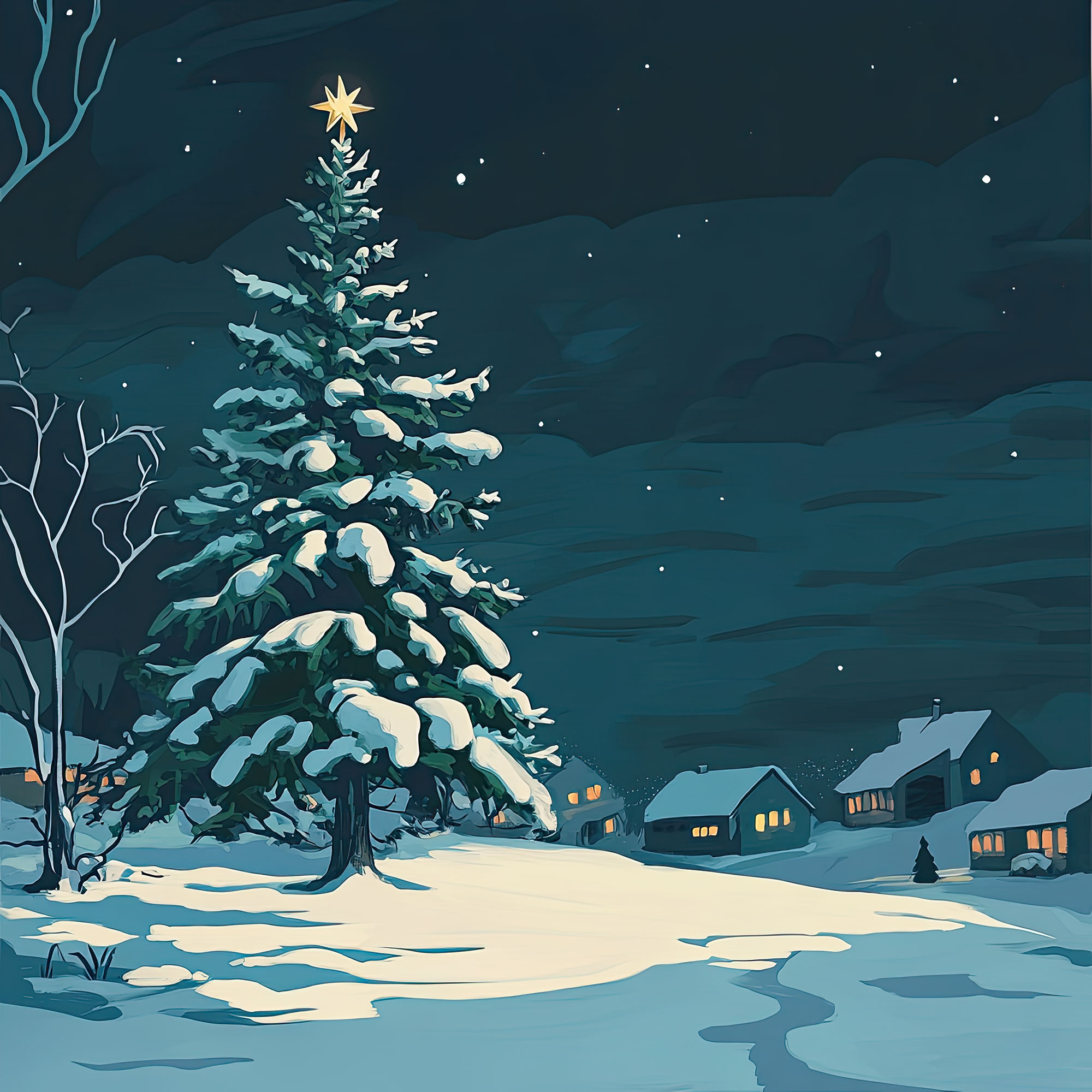 Preview for Winter-christmas-village-scene-christmas-backdrop-background-89ee8