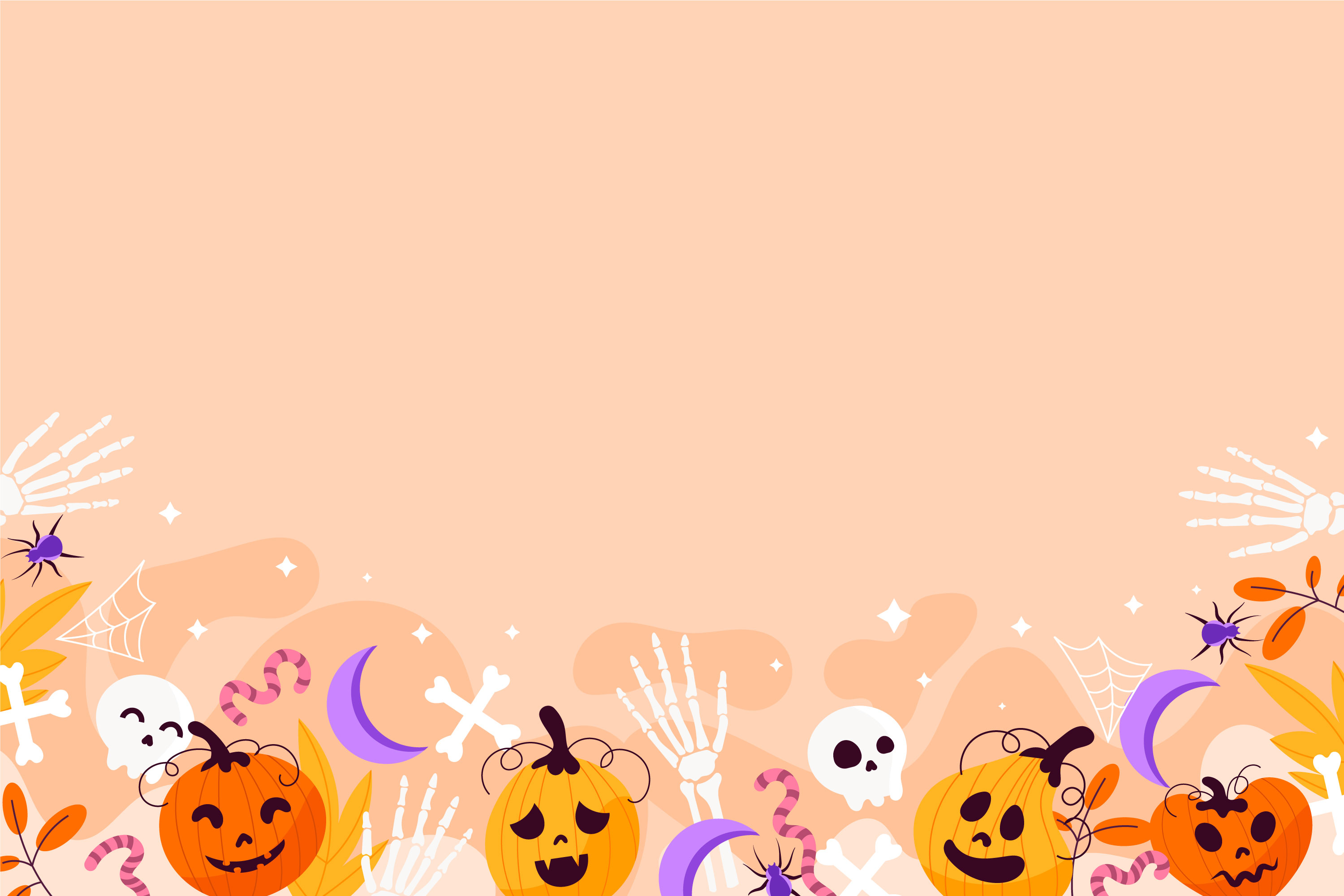 Preview for Halloween-template-pumpkins-spooky-elements-background-9ce6e