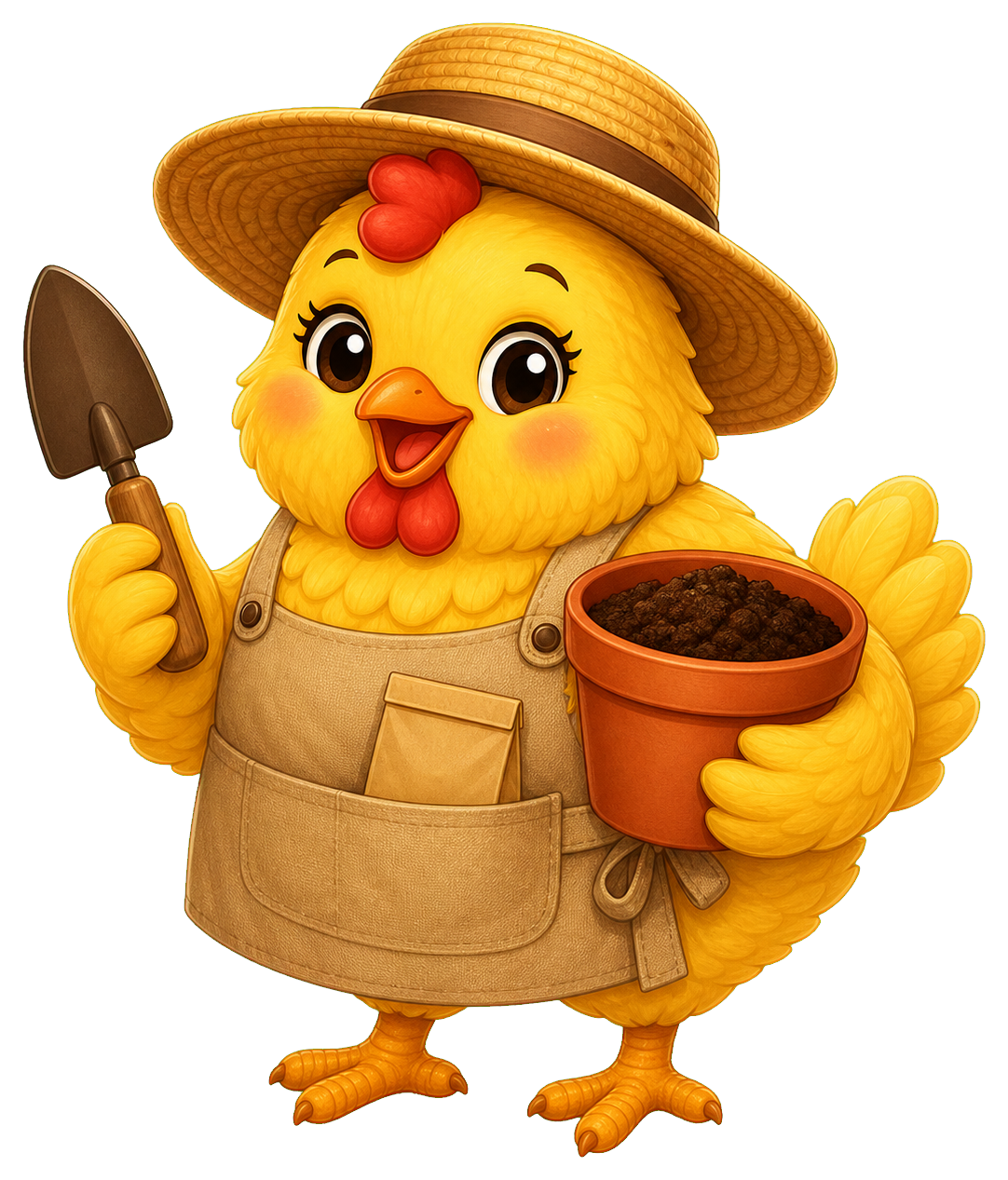 Preview for Cute Chicken Gardener Sticker