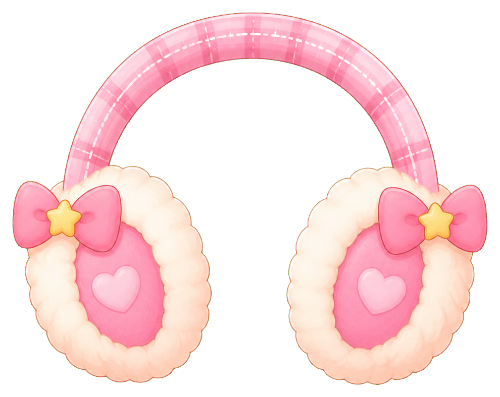 Preview for Cute Earmuffs Sticker For Photos And Designs