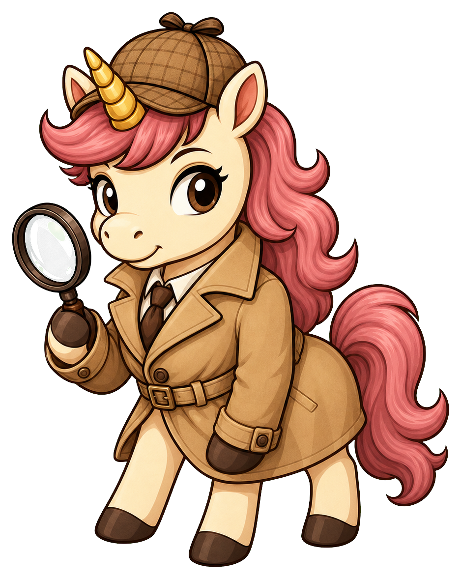 Preview for Detective Unicorn Sticker Graphic