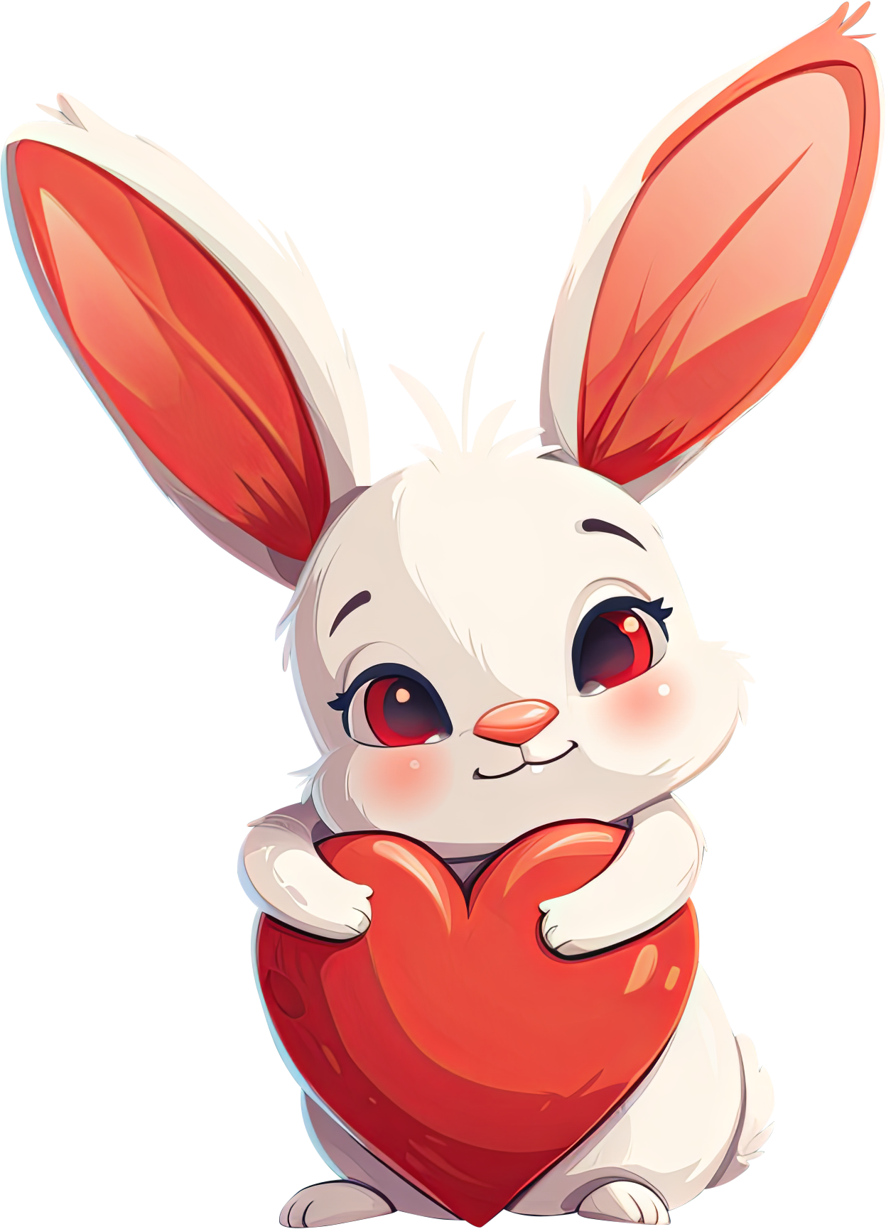 Preview for Cartoon-rabbit-with-heart-love-characters-sticker-fa961