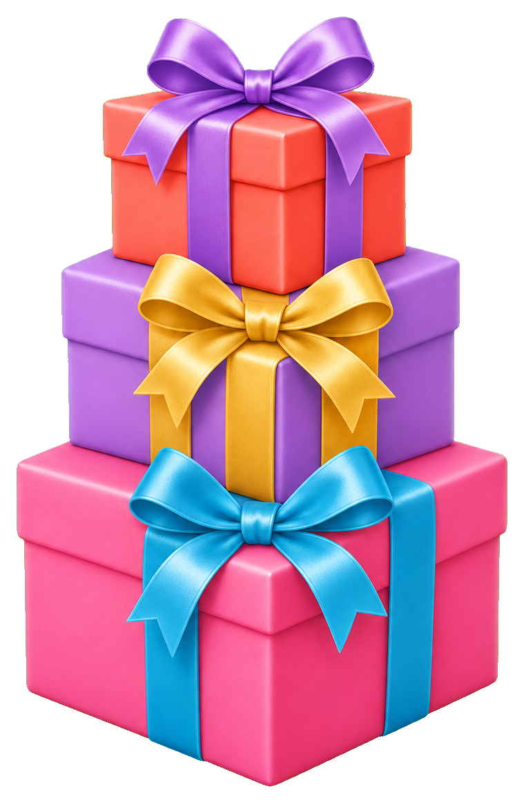 Preview for Stacked Wrapped Presents Sticker