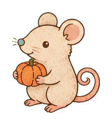 Preview for Cream Halloween Mouse Sticker