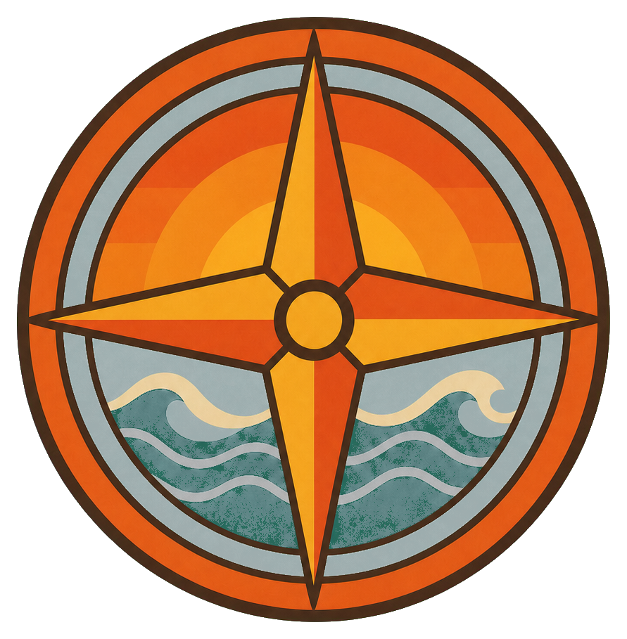 Preview for California Coast Compass Sticker