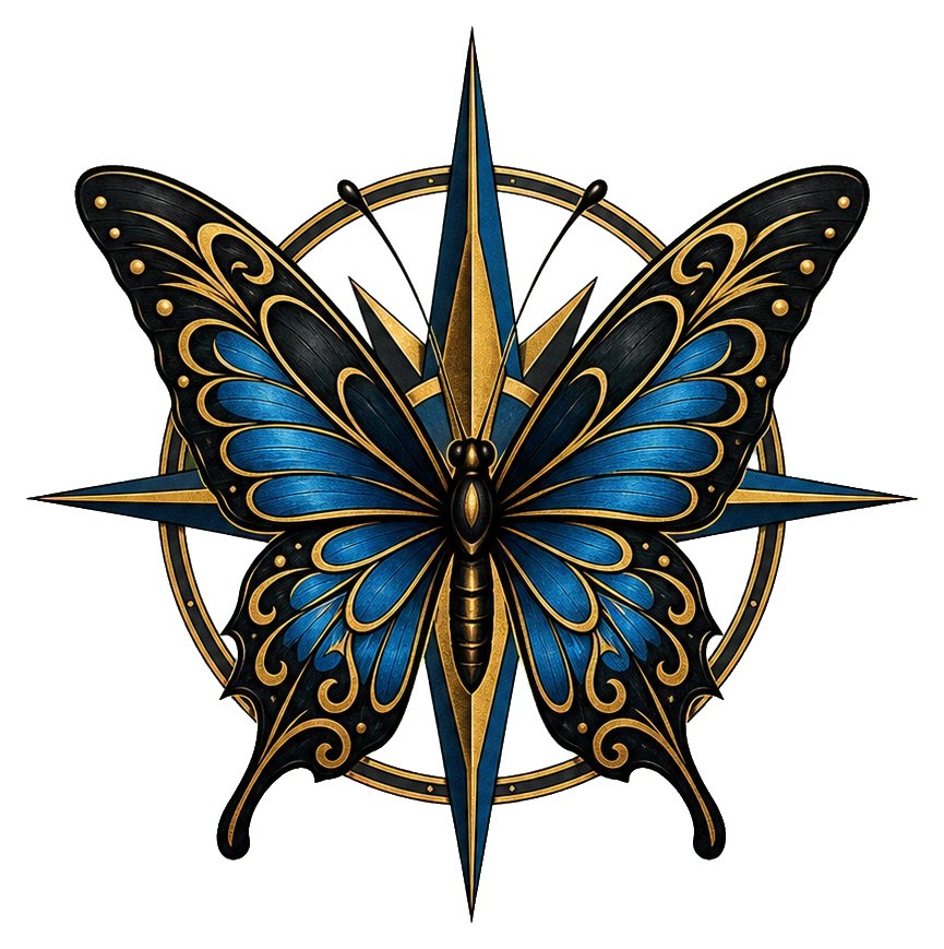 Preview for Compass Rose Butterfly Sticker