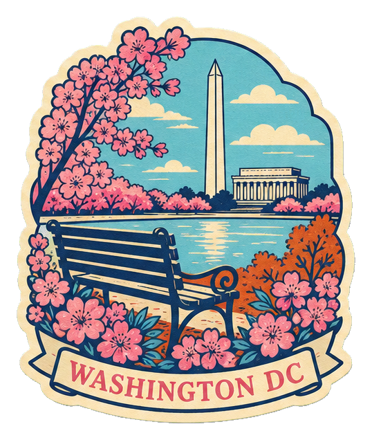 Preview for Washington Dc Bench Blossoms Sticker