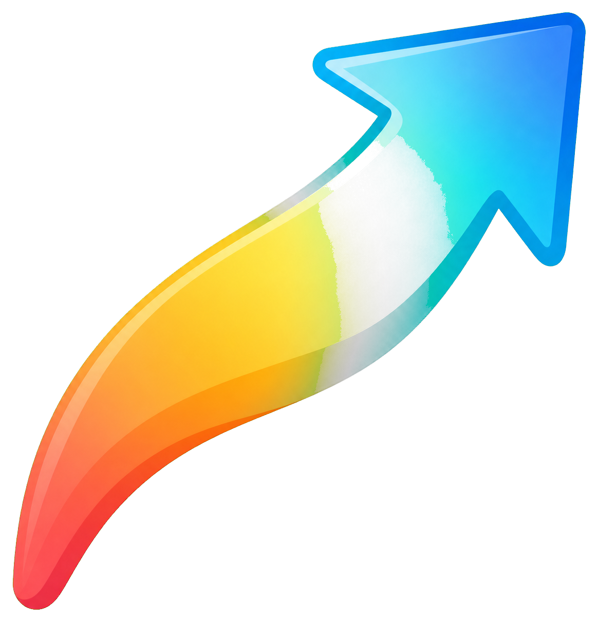 Preview for Curved Gradient Arrow Sticker