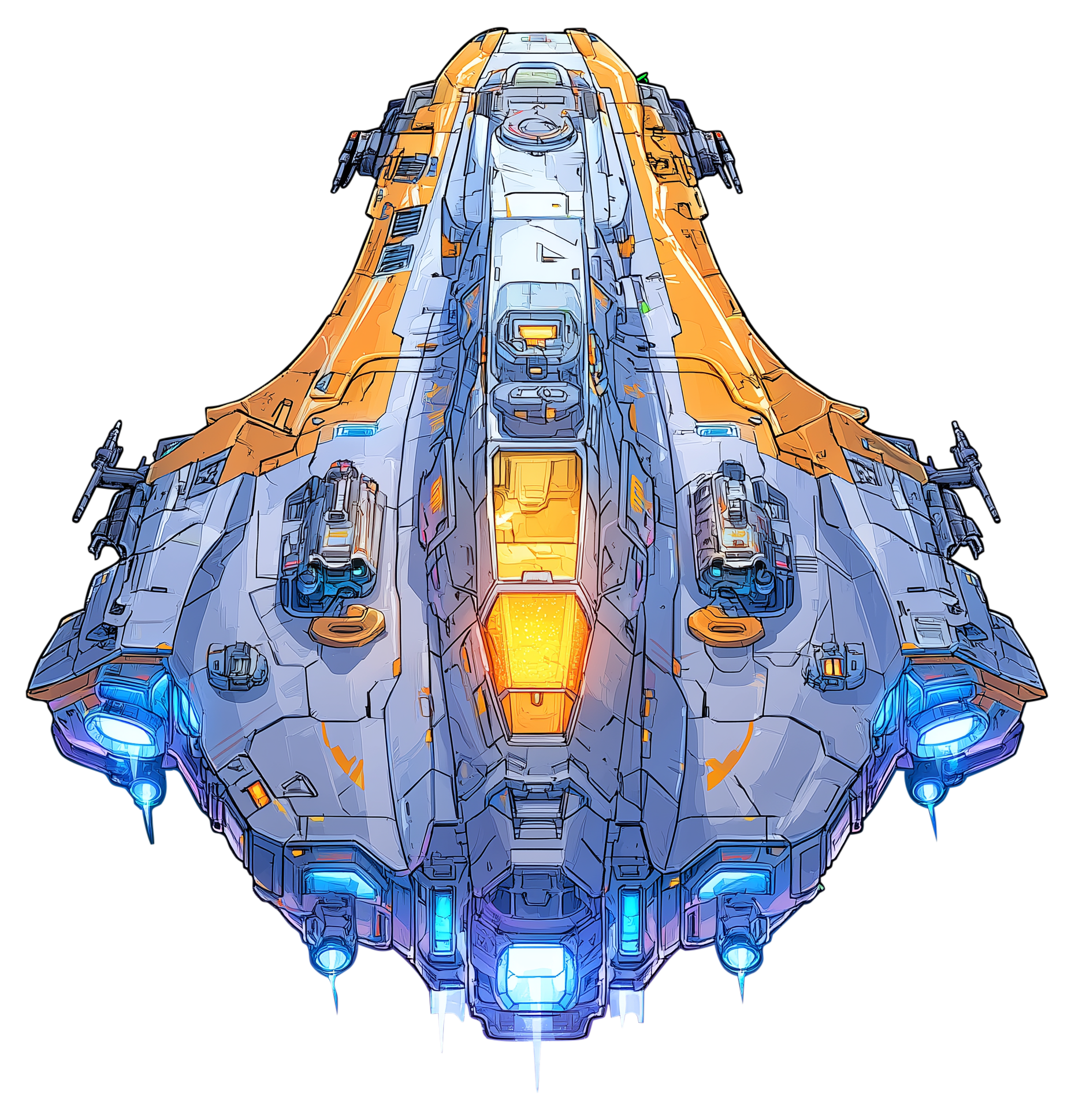 Preview for Futuristic-spaceship-design-sticker-a1773