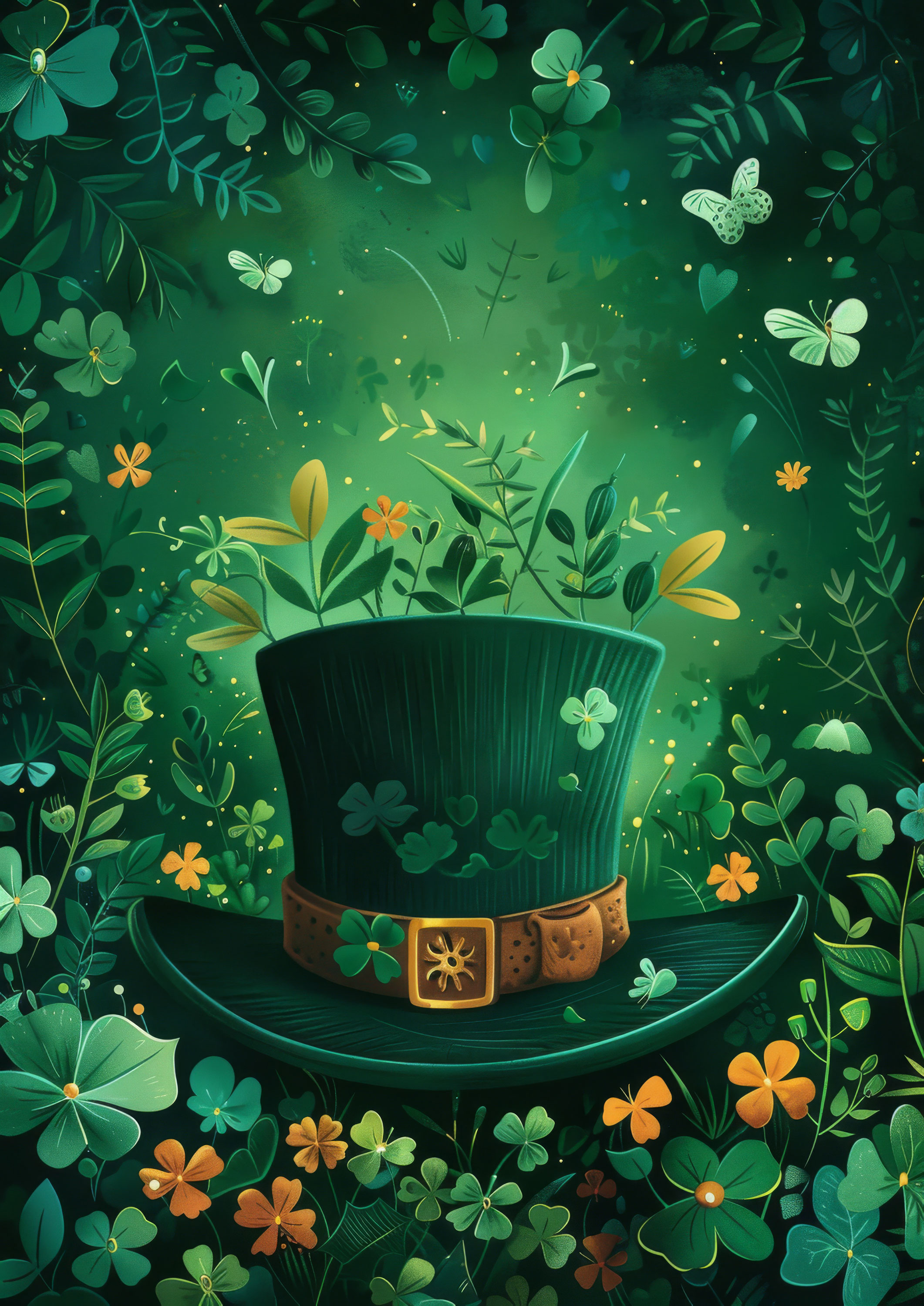 Preview for Lucky-st-patricks-day-top-hat-background-ff165