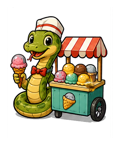 Preview for Ice Cream Vendor Snake Sticker