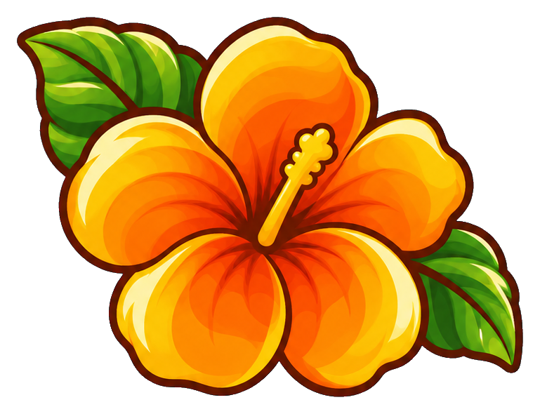Preview for Retro Surf Hibiscus Flower