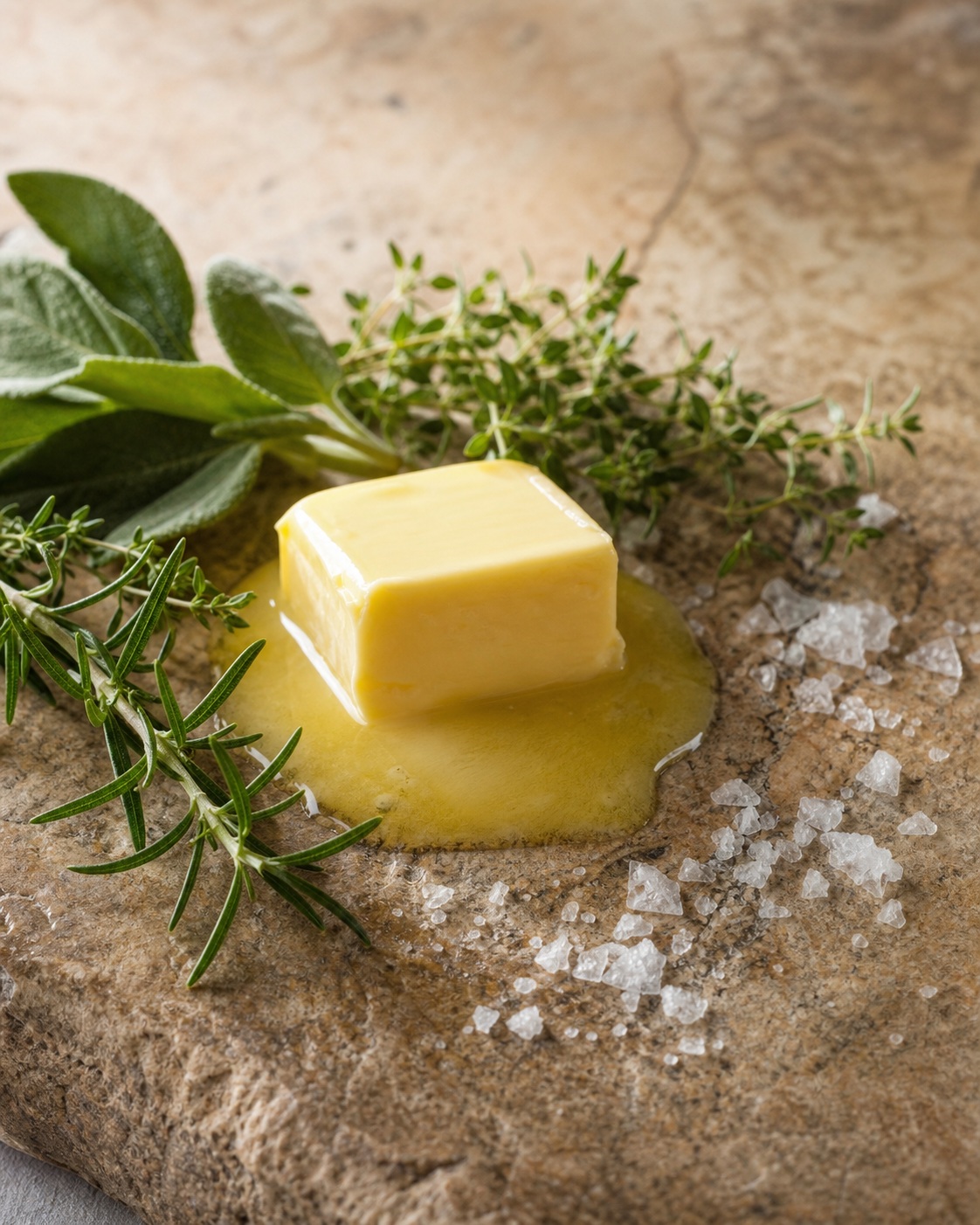 Preview for Rustic Butter And Herbs Stock Background