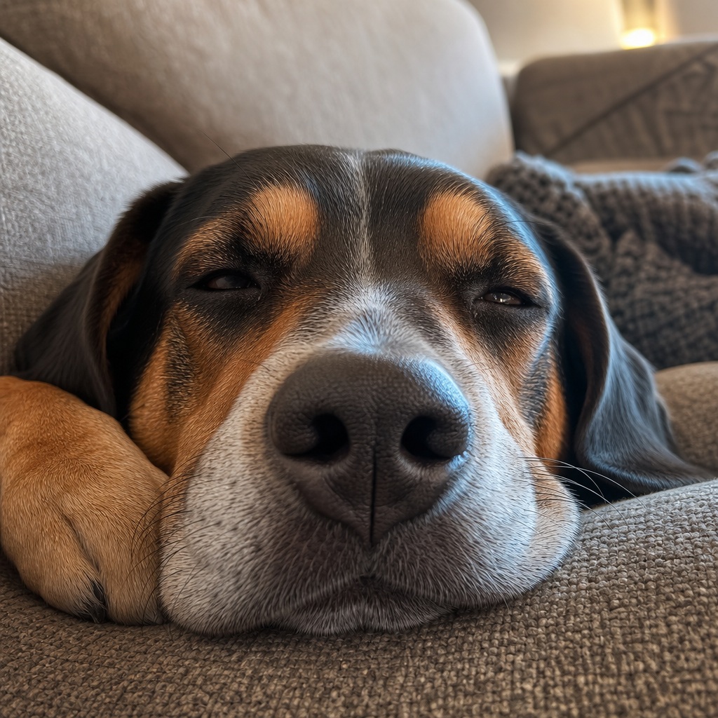 Preview for Sleepy Funny Dog Closeup Background