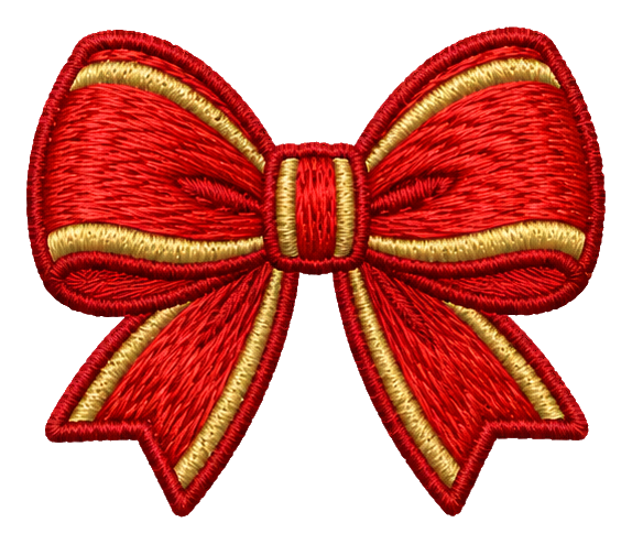 Preview for Embroidered Lucky Charms Red Bow