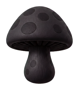 Preview for Black Mushroom Sticker