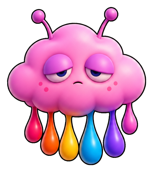 Preview for Rainbow Cloud Alien Sticker