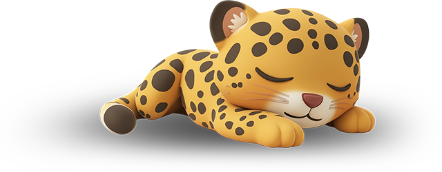 Preview for Sleeping-cartoon-leopard-animal-sticker-3a748
