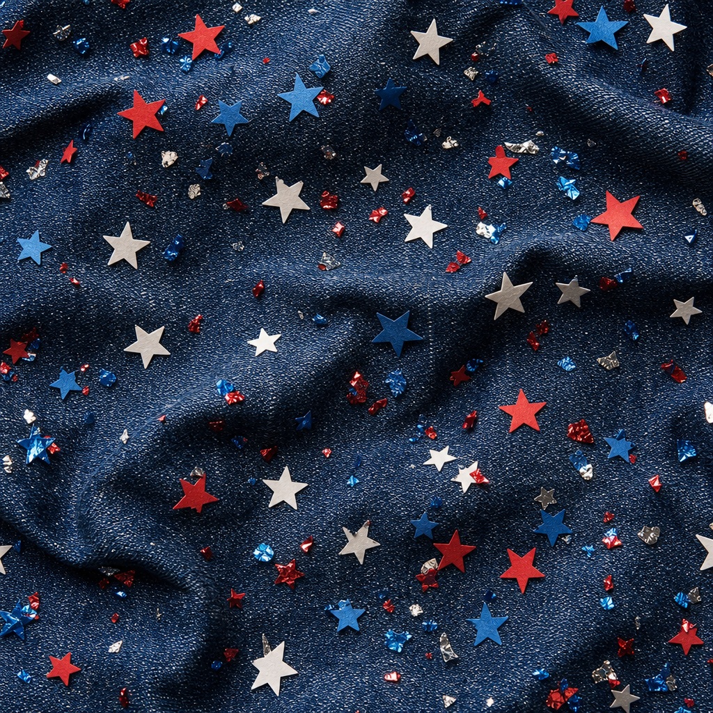Preview for Patriotic Denim Stars Background
