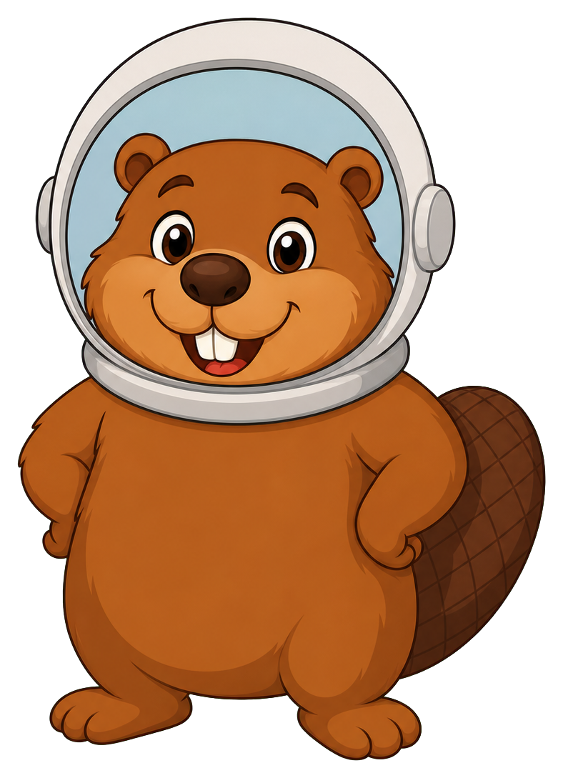 Preview for Beaver Astronaut Sticker