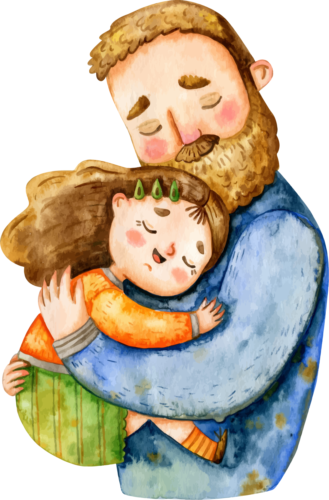 Preview for Father-daughter-hug-illustration-fathers-day-sticker-d6e08