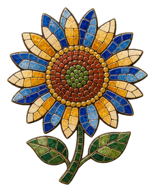 Preview for Ceramic Mosaic Sunflower Sticker