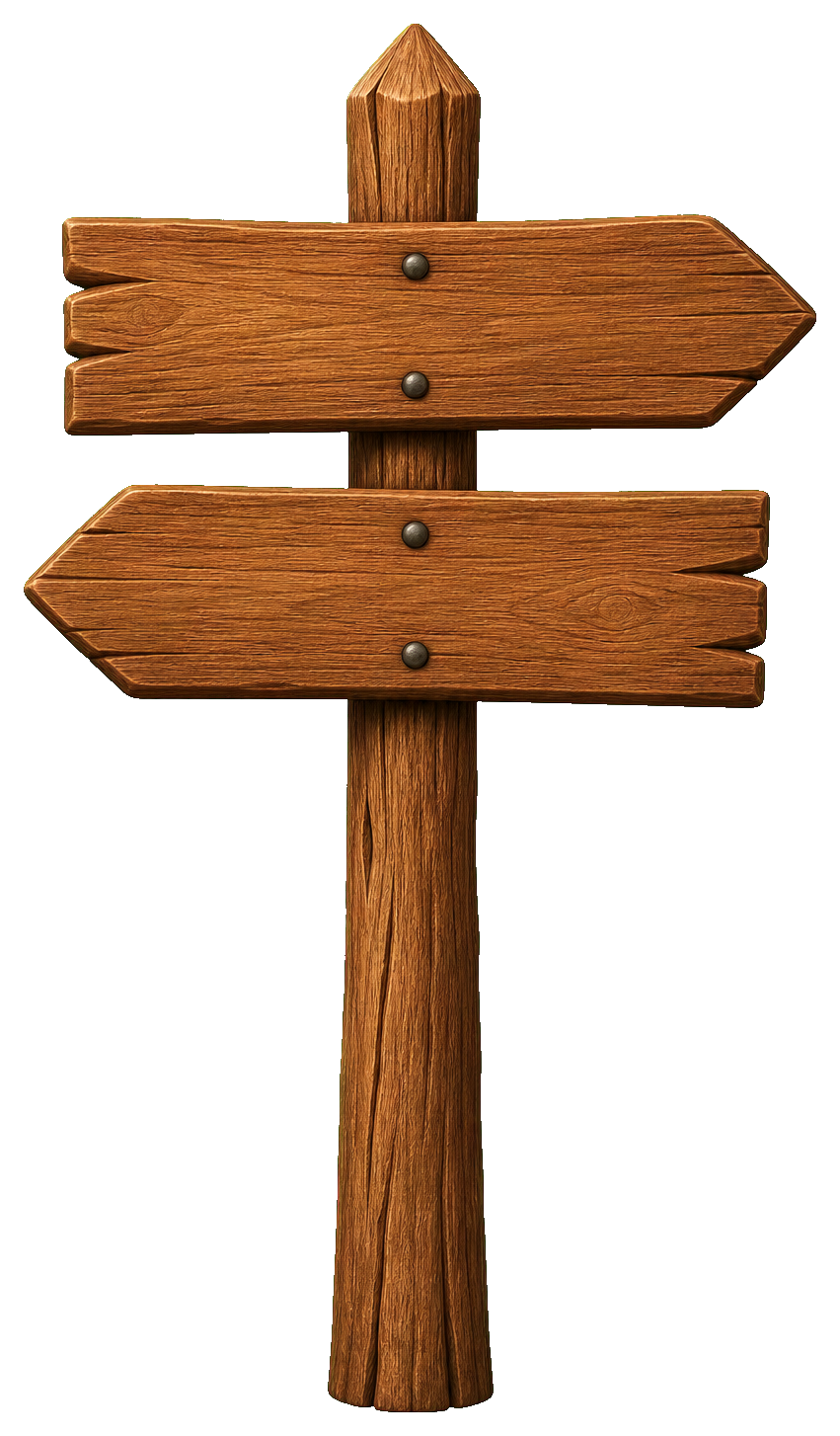 Preview for Blank Wooden Hiking Sign Sticker
