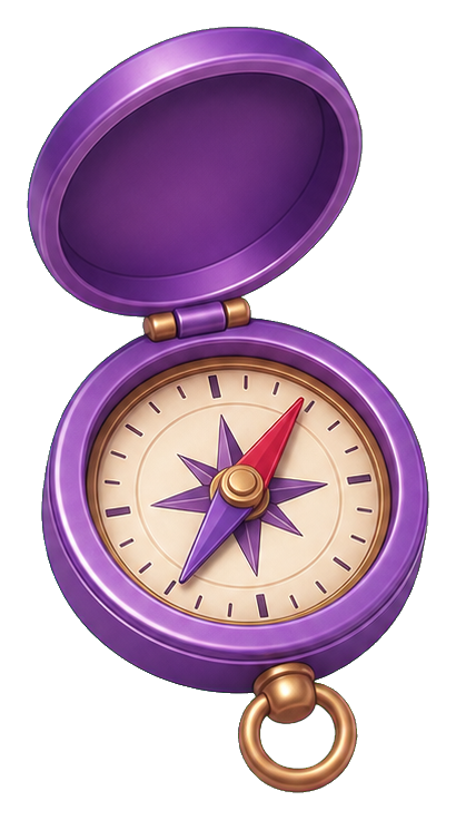 Preview for Purple Compass Sticker