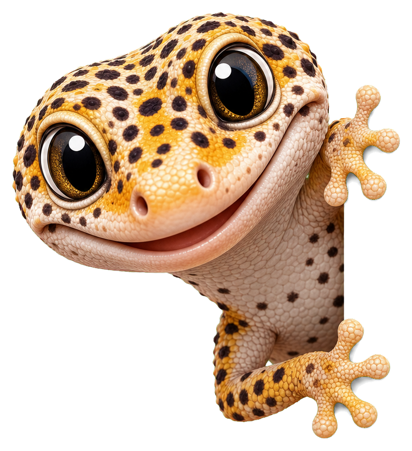 Preview for Spotted Gecko Peek Sticker