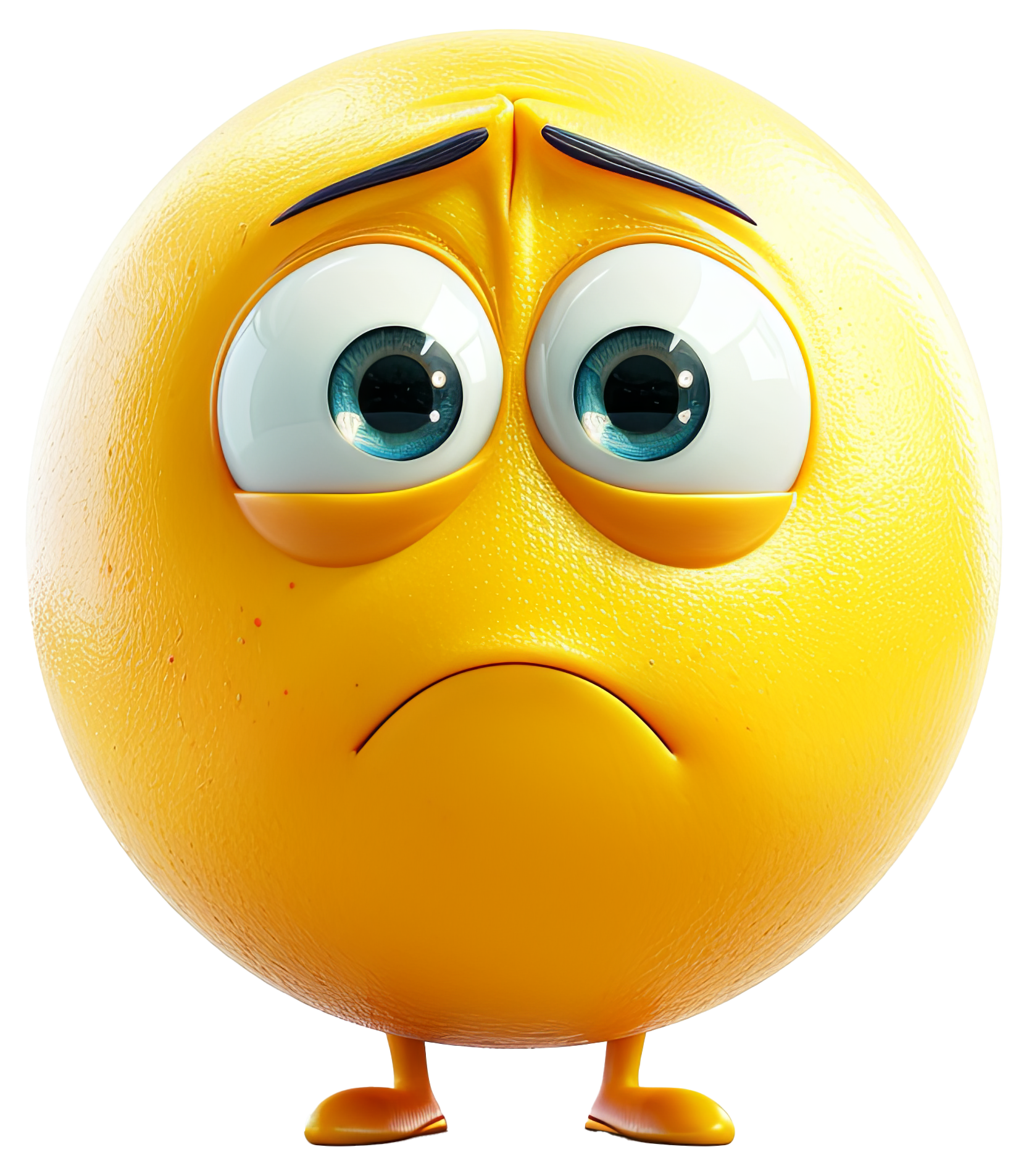 Preview for Worried-yellow-emoji-face-3d-emoji-sticker-3a56c