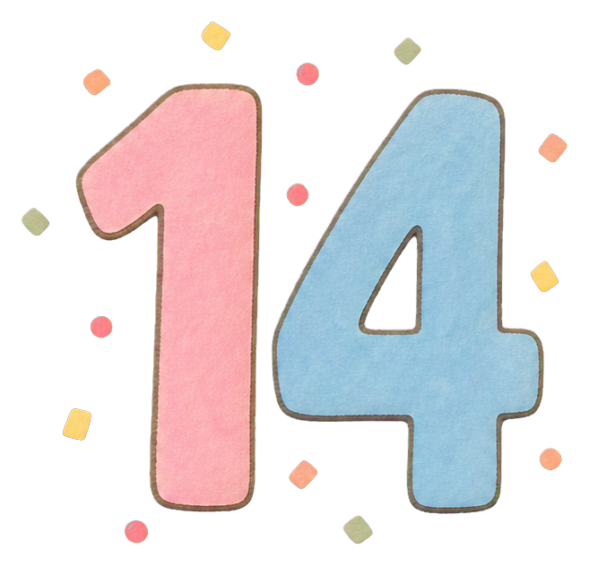 Preview for 14 Pastel Confetti Number Sticker
