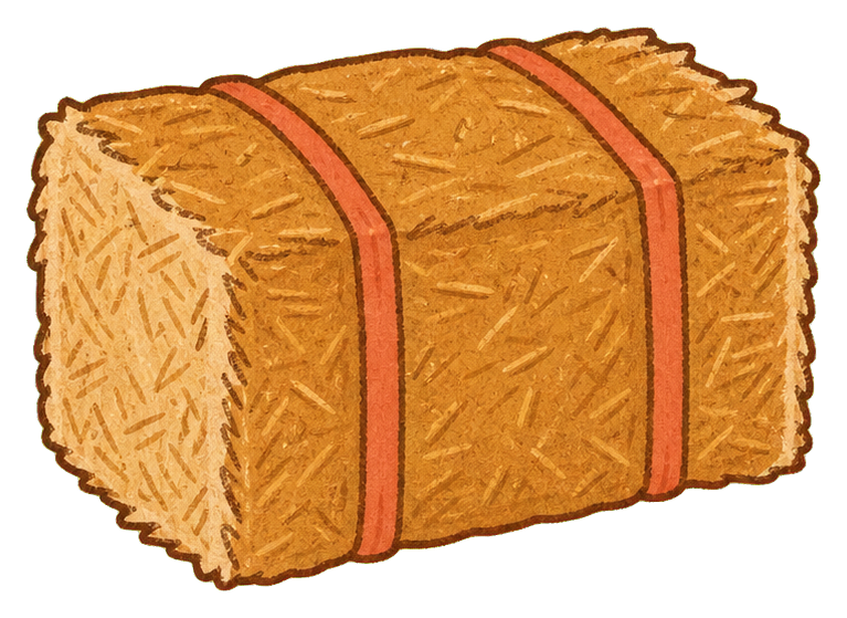 Preview for Warm Brown Halloween Hay Bale Sticker