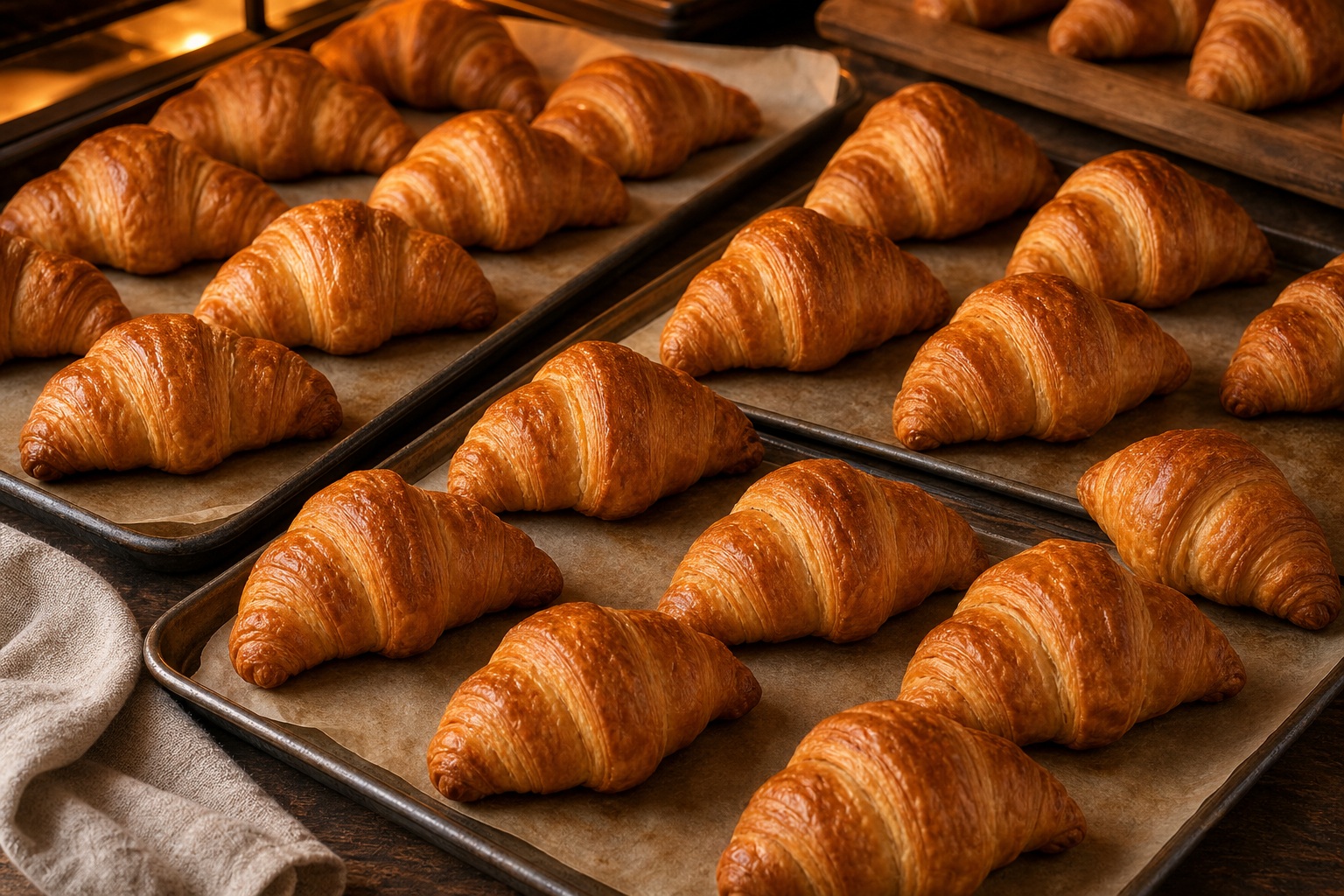 Preview for Warm Oven Light Croissant Tray Mosaic Background