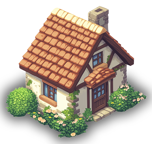 Preview for Pixel-cottage-illustration-building-sticker-943c4
