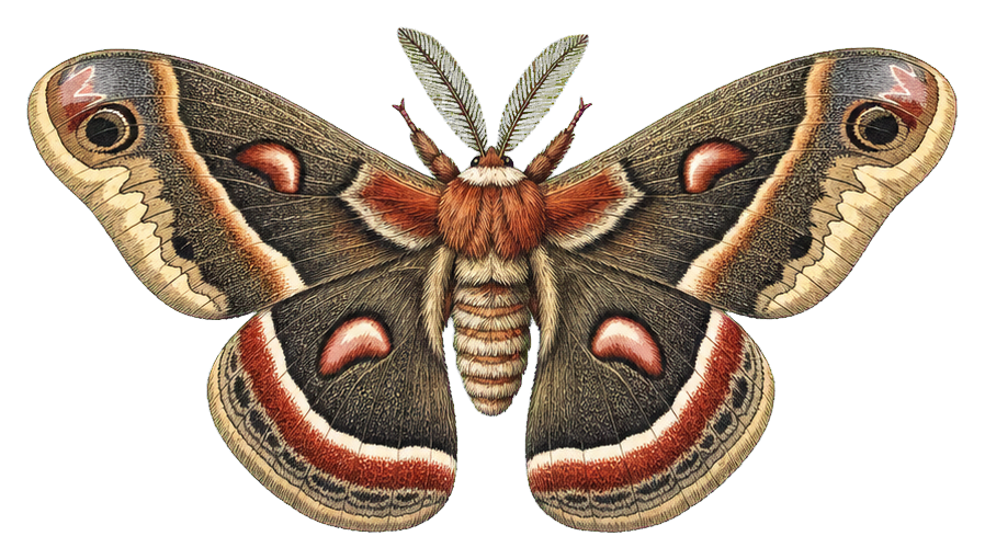Preview for Cecropia Moth Vintage Sticker