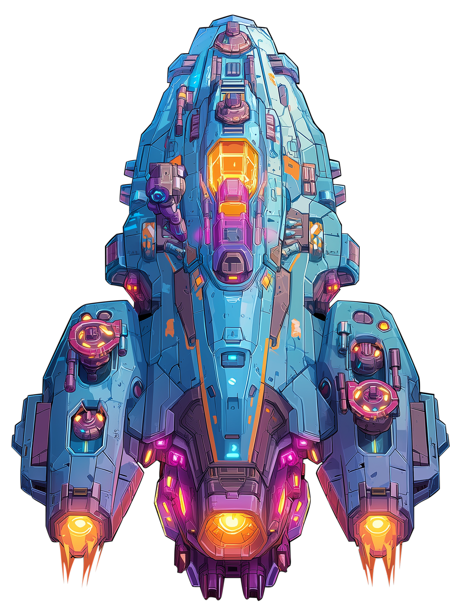 Preview for Futuristic-spacecraft-illustration-spaceship-sticker-8d92b