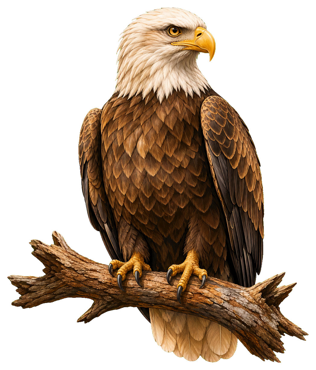 Preview for Perched Eagle Sticker For Designs