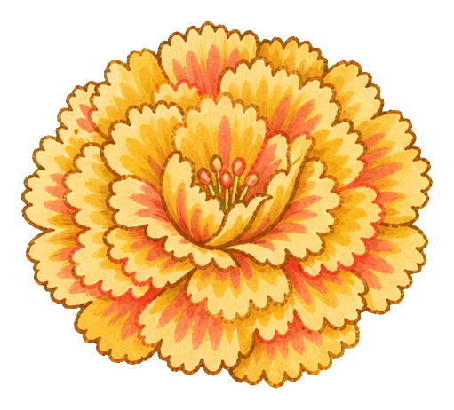 Preview for Yellow Carnation Sticker For Designs
