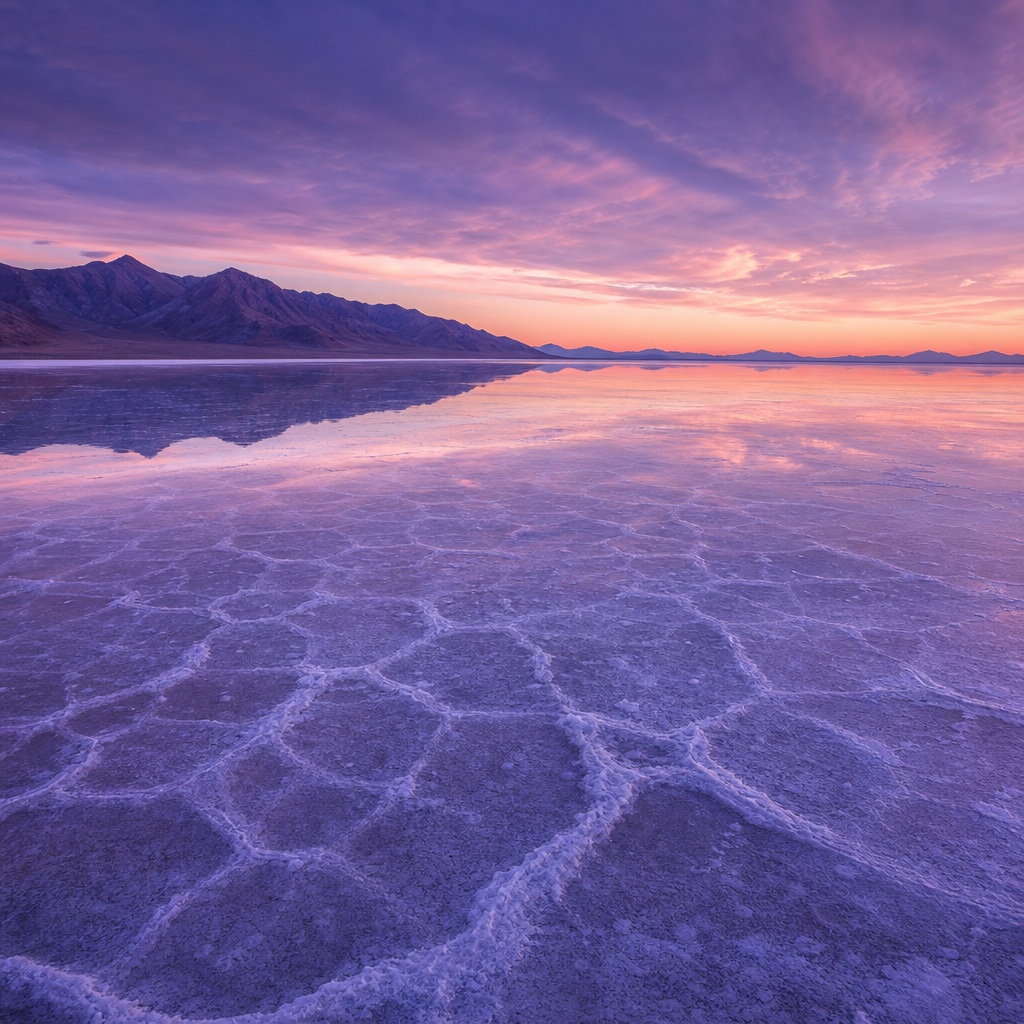Preview for Desert Dusk Salt Flat Background