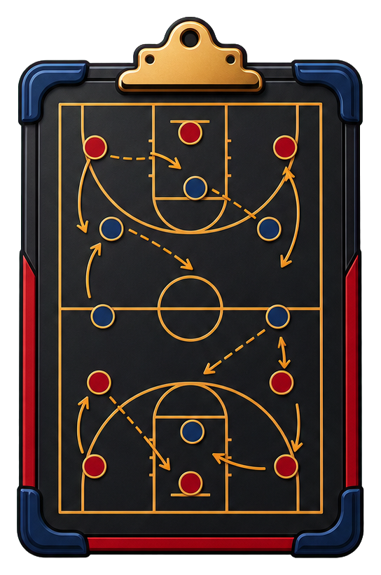 Preview for Basketball Tactics Clipboard Sticker