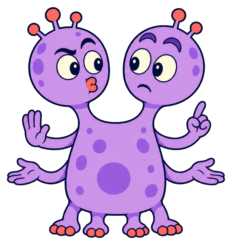 Preview for Cartoon Alien Sticker