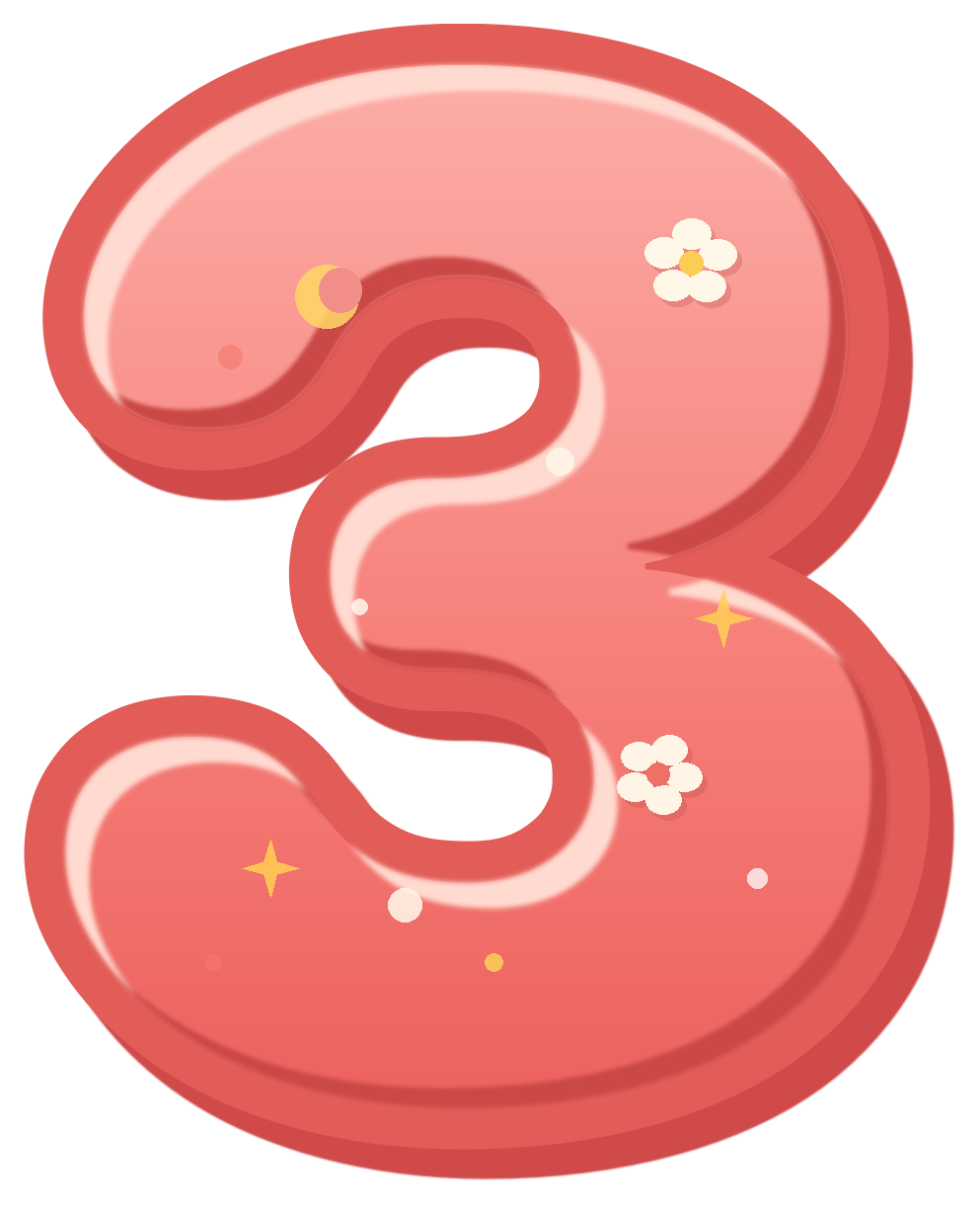 Preview for Birthday Number 3 Sticker
