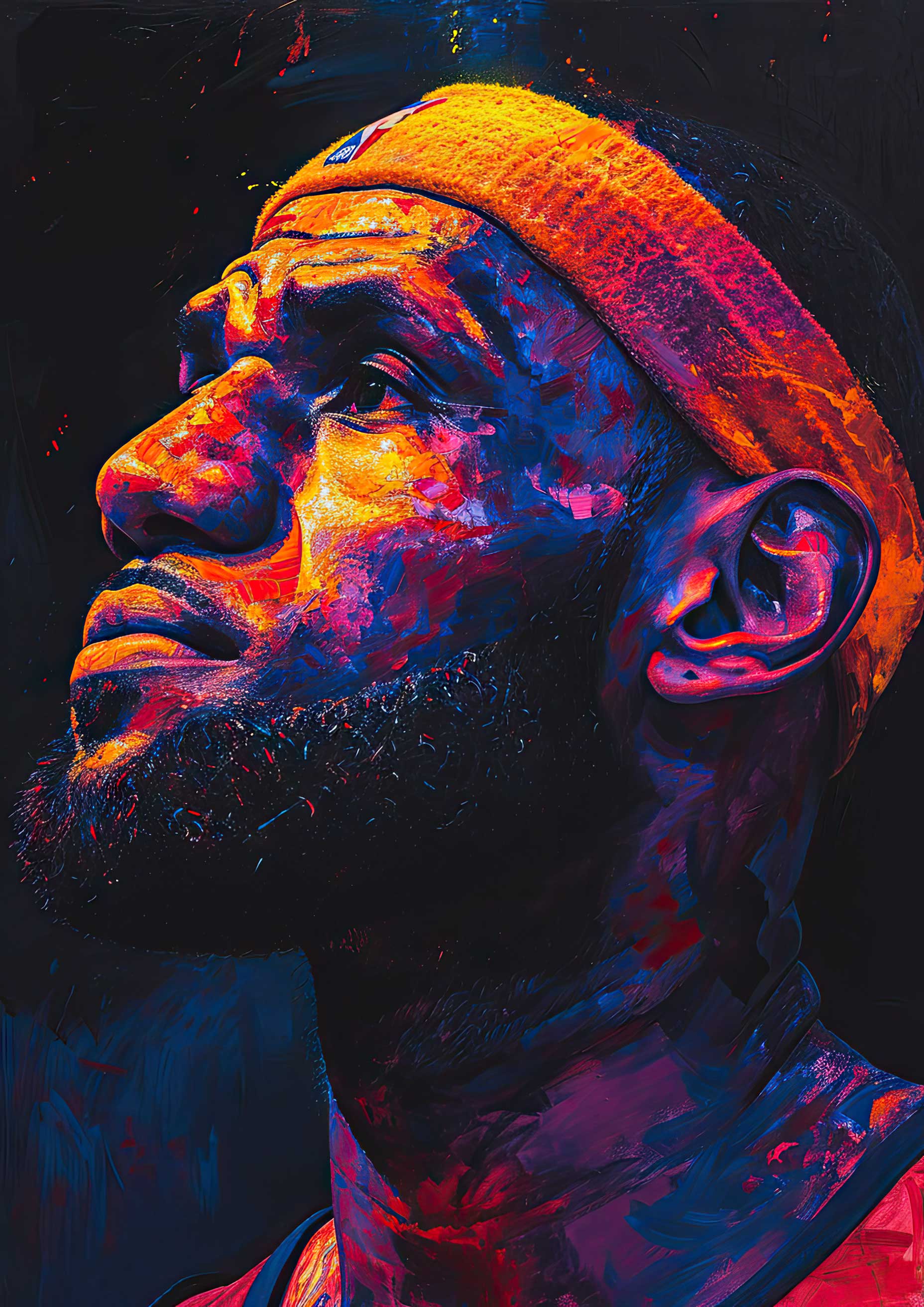 Preview for Lebron-james-vibrant-portrait-celebrities-background-9cf00