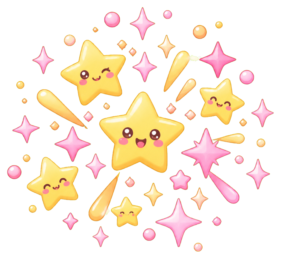 Preview for Kawaii Star Cluster Sticker