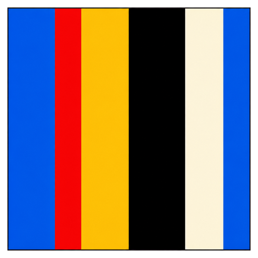 Preview for Bauhaus Segments Square Sticker