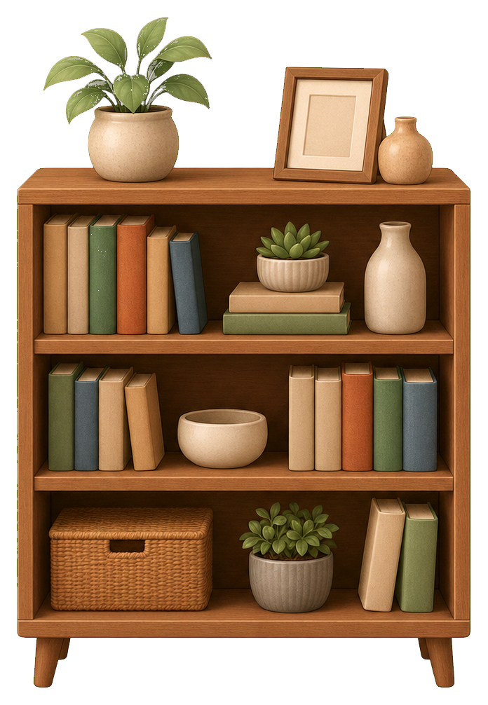 Preview for Bookshelf With Blank Books Sticker