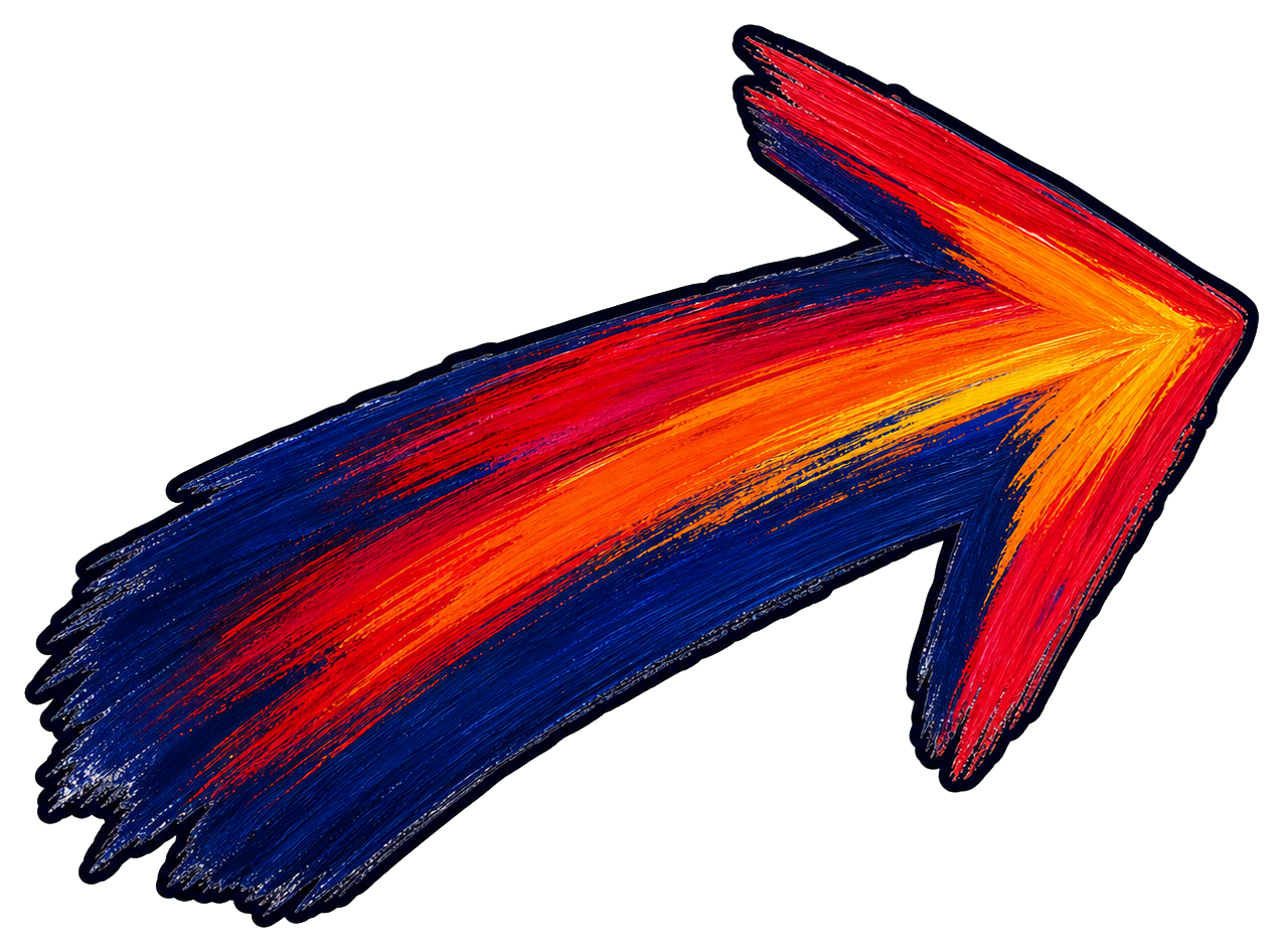 Preview for Painted Brush Arrow Sticker
