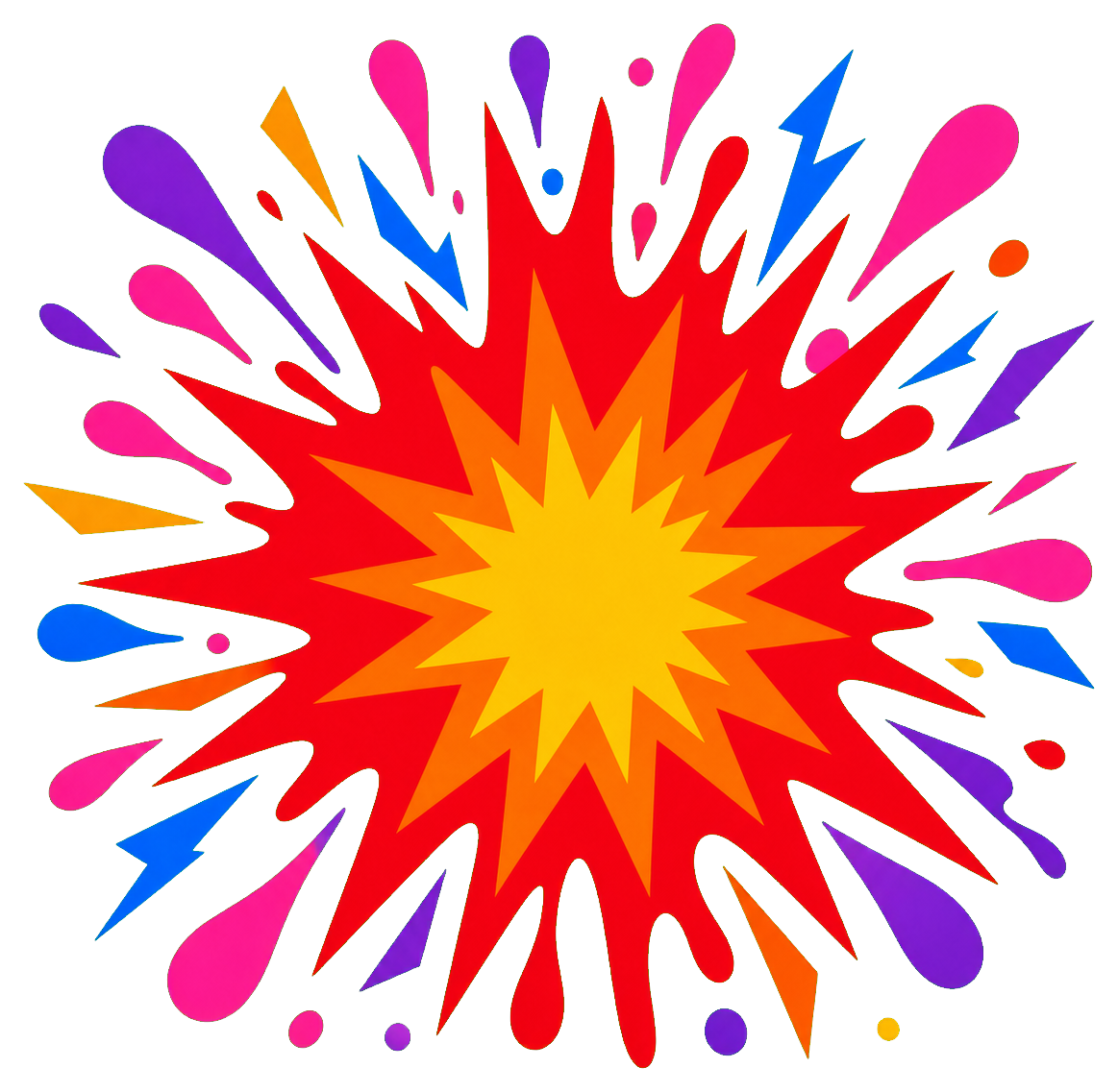 Preview for Abstract Blast Splash Sticker