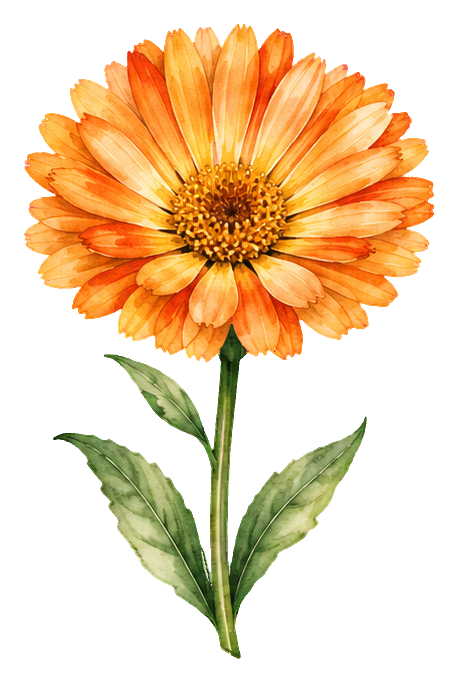 Preview for Watercolor Wildflowers Calendula