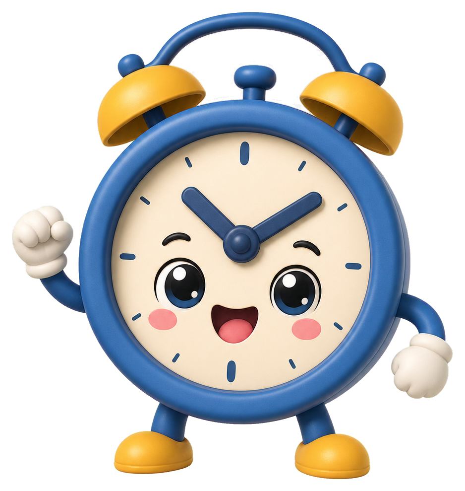 Preview for Clock Mascot Blank Sticker